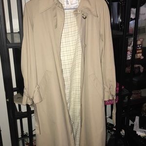 London fog trench coat.